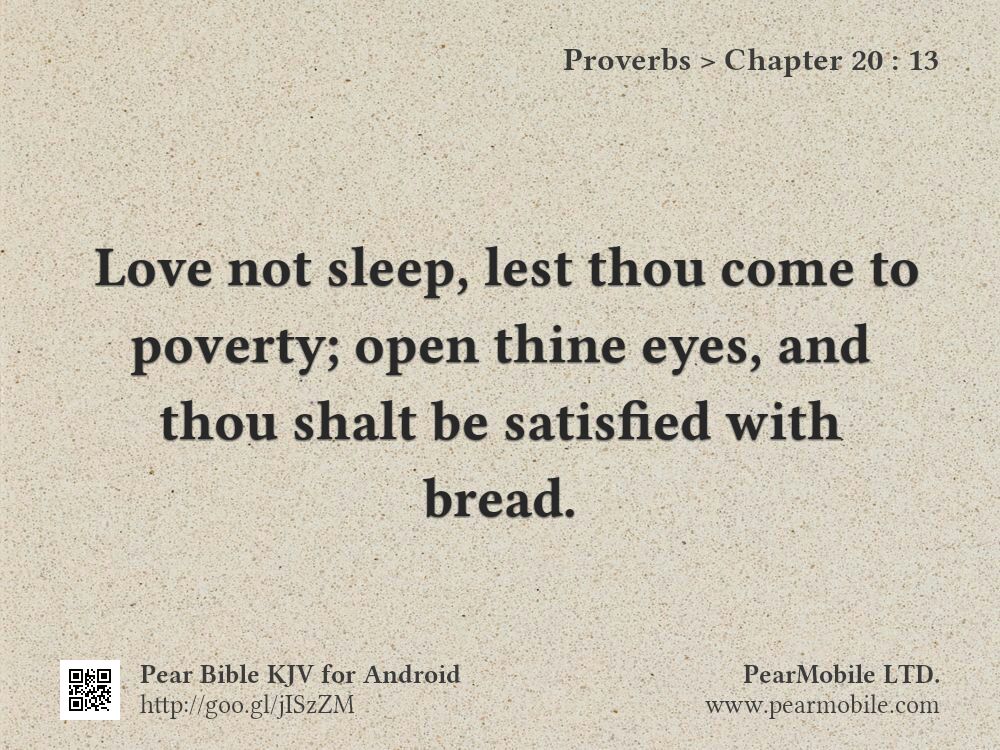 Proverbs, Chapter 20:13